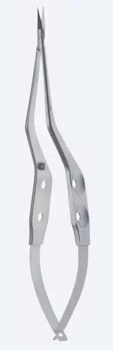 Мікроножиці багнетоподібні Джаннета - Ясаргіл, гострий кінчик, зігнутий догори, 200 мм, робоча довжина 95 мм, 14 мм ріжуча частина Bio Tules Impex BTE-00820